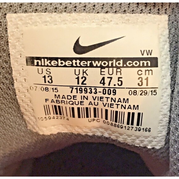 Nike Air Max Crusher 2 Sneaker 719933-009 Men's 13 Cool Grey/White/Red Challenge - Picture 9 of 11